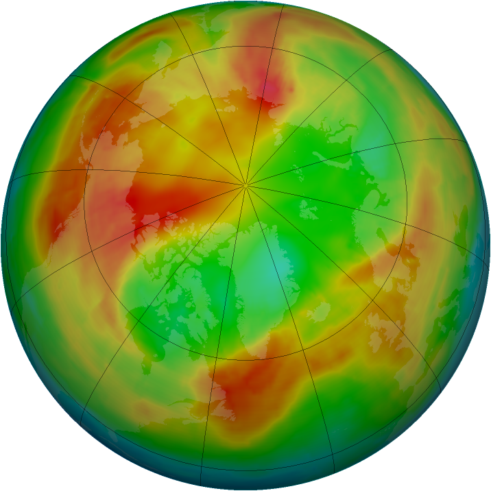 Arctic ozone map for 18 February 2014